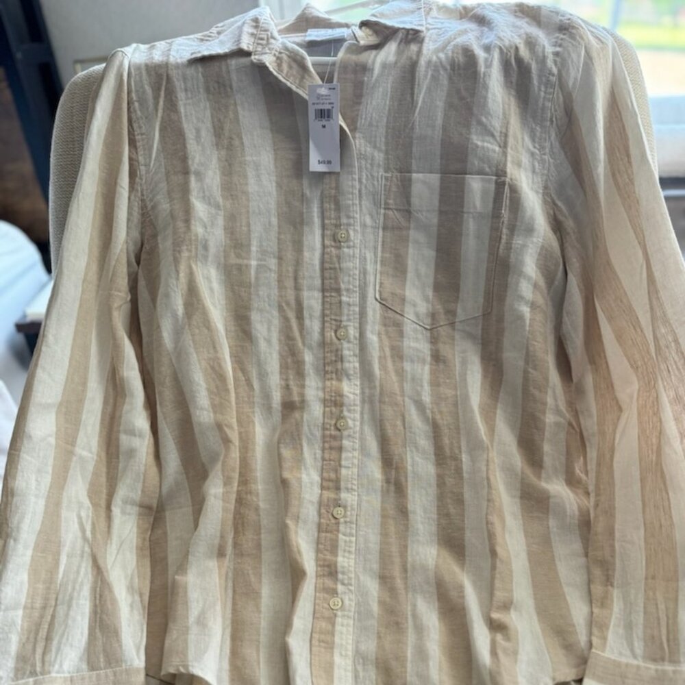NWT Relaxed Plaid Flannel Easy Shirt
